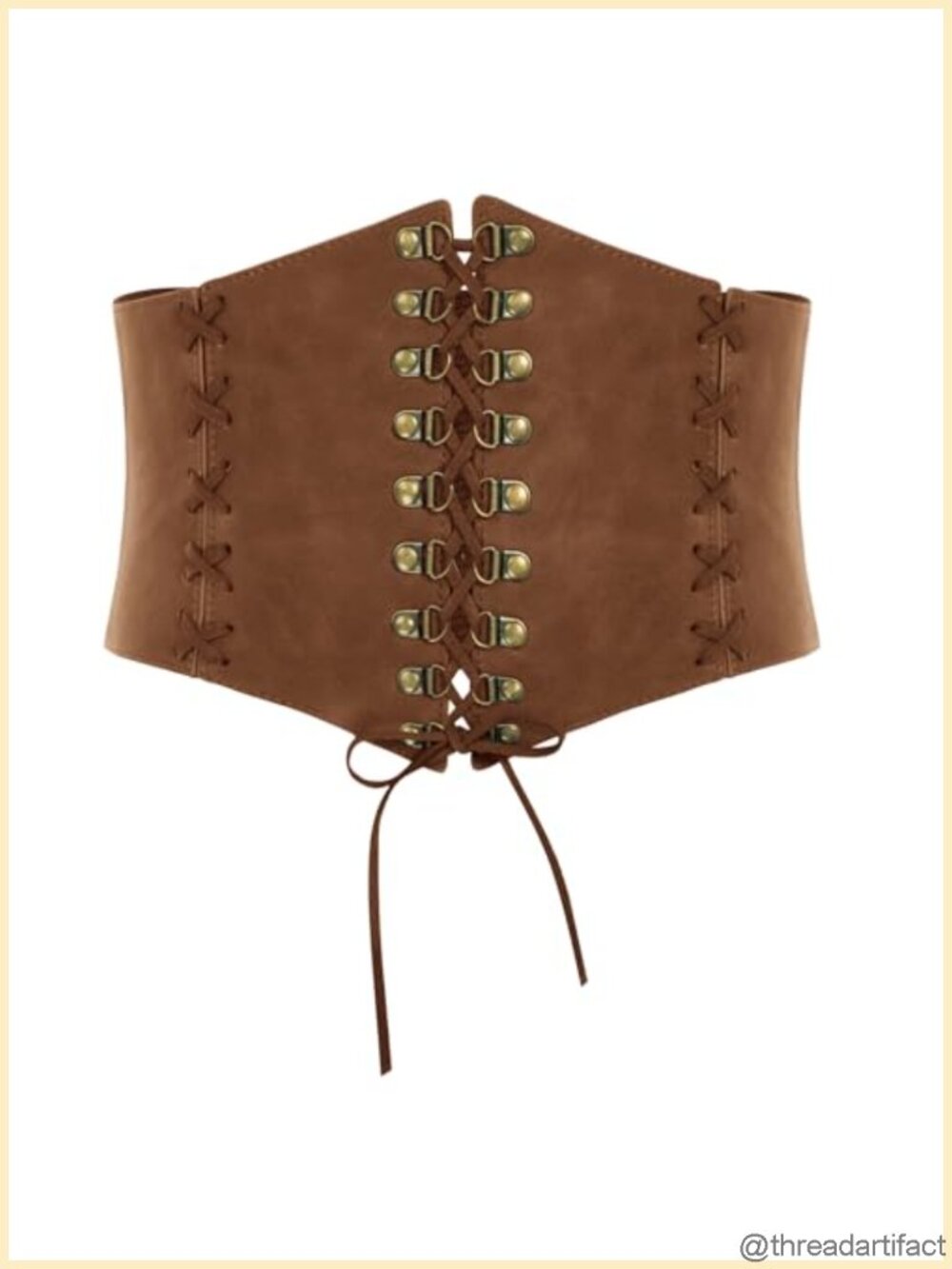 Wide Elastic Waist Belt PU Leather Lace-up Renaissance Corset Belt Costume